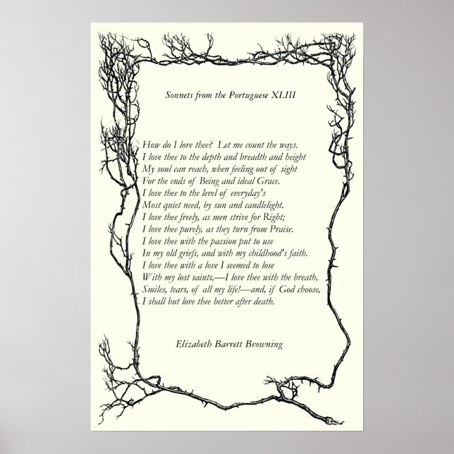 Barrett Browning - Sonnets från portugisiska 43 Poster (Framsidan)