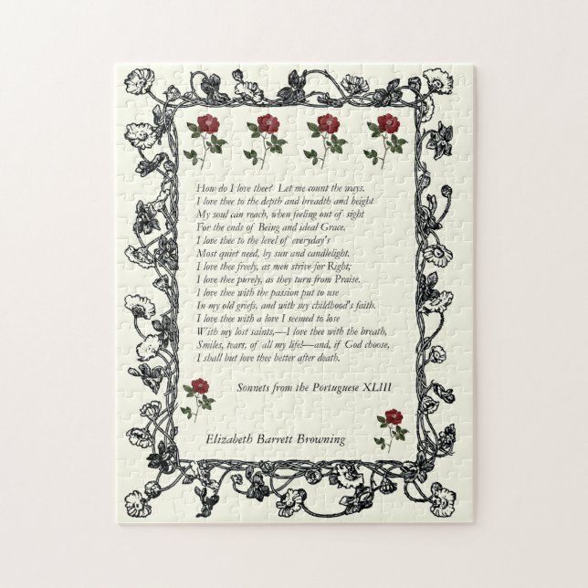 Barrett Browning - Sonnets från portugisiska 43 Pussel (Vertikal)