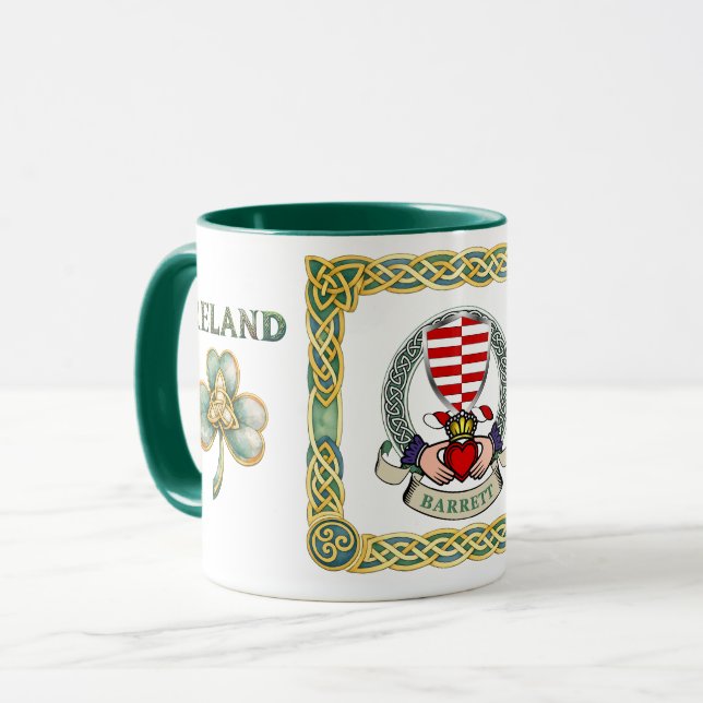 Barrett Claddagh Irish Shield Mug Mugg (Framsida vänster)