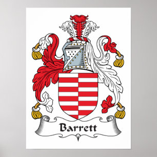 Barrett familjvapensköld poster