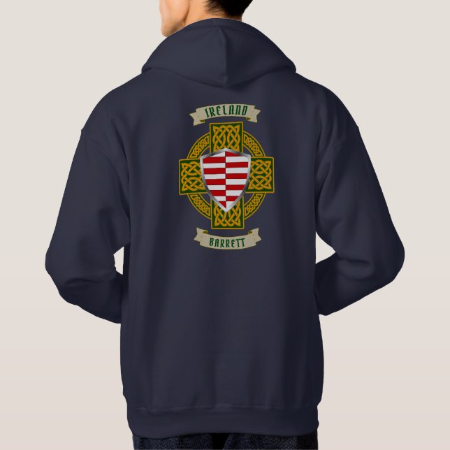 Barrett Irish Shield & Celtic Kor Hoodie (Baksida)