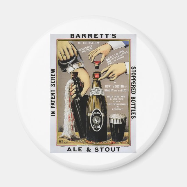 Barretts Ale & Stout Magnet (Framsidan)