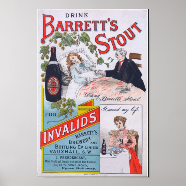 Barretts Stout Vintage Advertising Poster (Framsidan)