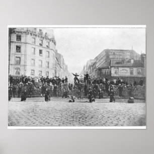 Barricade vid Faubourg Saint-Antoine Poster