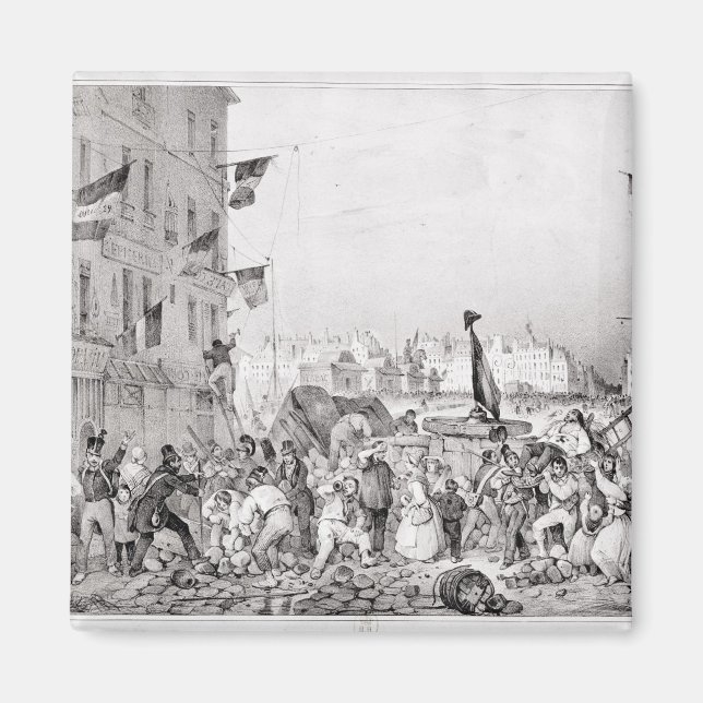 Barricade vid Rue Dauphine Magnet (Framsidan)