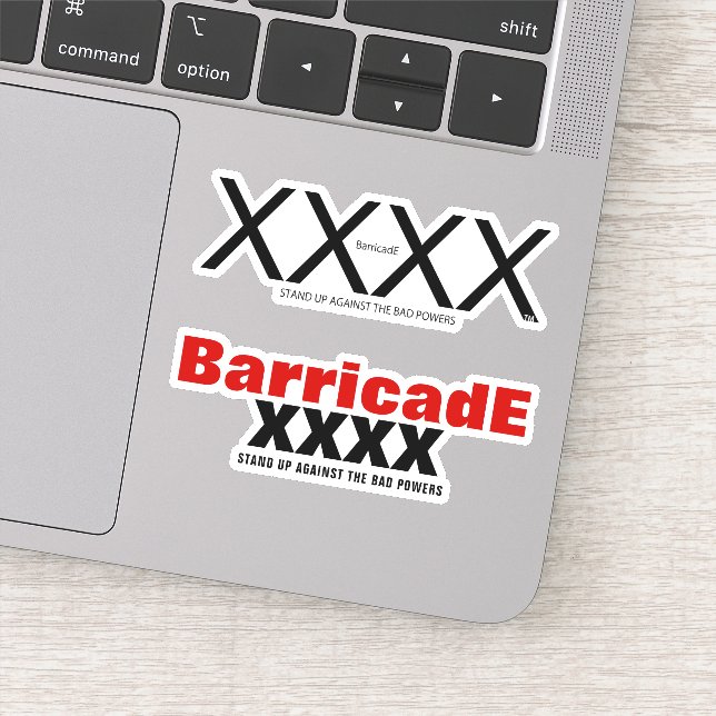 Barricade XXXX Klistermärken (Detalj)