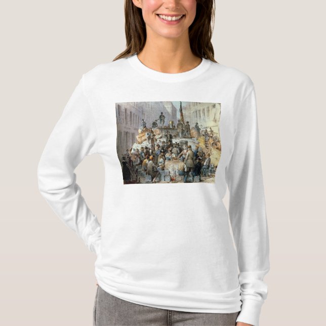 Barrikader i Marzstrasse, Wien, 1848 Tee Shirt (Framsida)