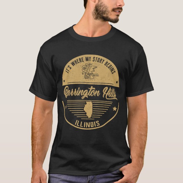 Barrington Backe Illinois Det var där min historia T Shirt (Framsida)