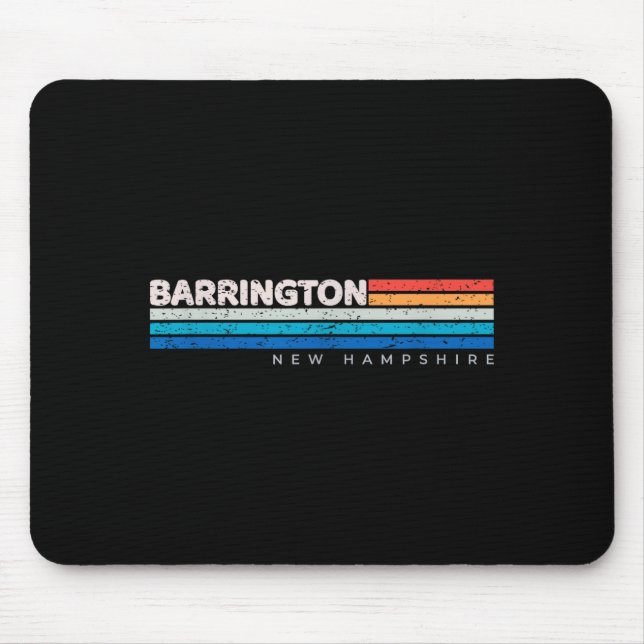 Barrington Nh New Hampshire Retro Design  Musmatta (Framsidan)