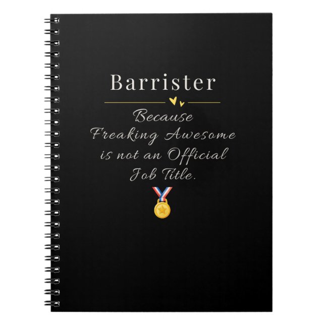 Barrister Anteckningsbok (Framsidan)