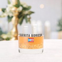 Barrita Boricua Puerto Rico Whiskeyglas