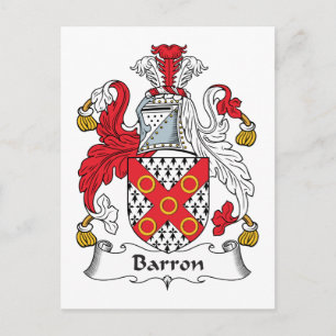 Barron familjevapen vykort