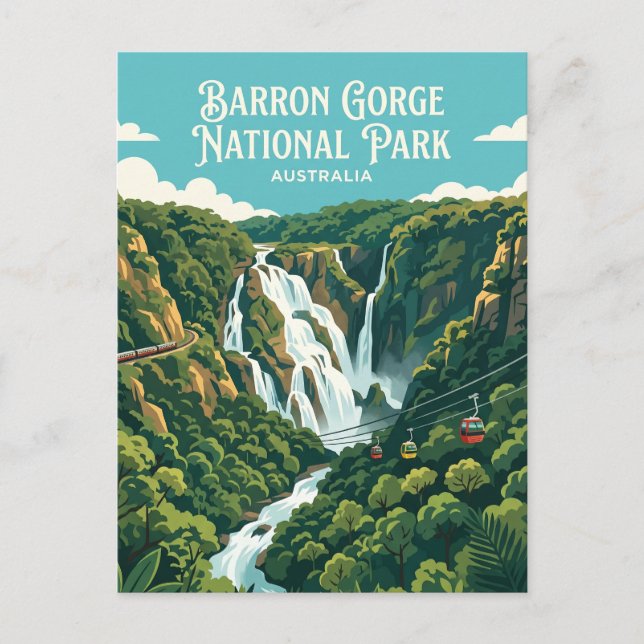 Barron Gorge nationalpark Australien Vykort (Framsida)