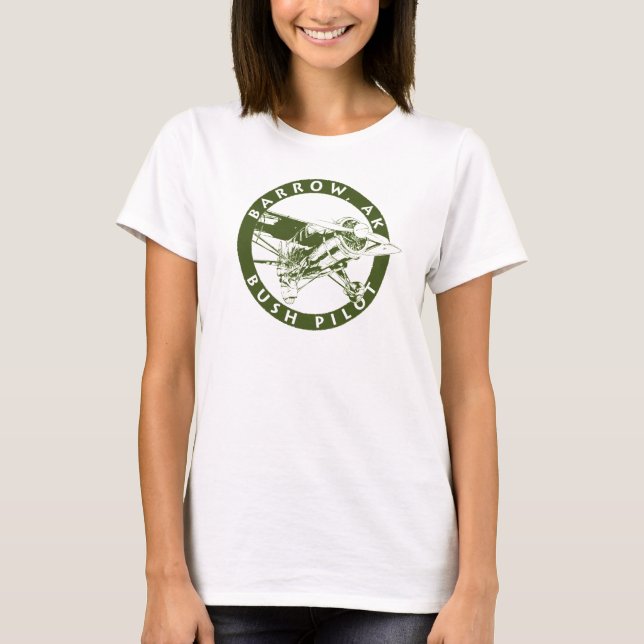 Barrow Alaska Bush pilot- skjorta T Shirt (Framsida)