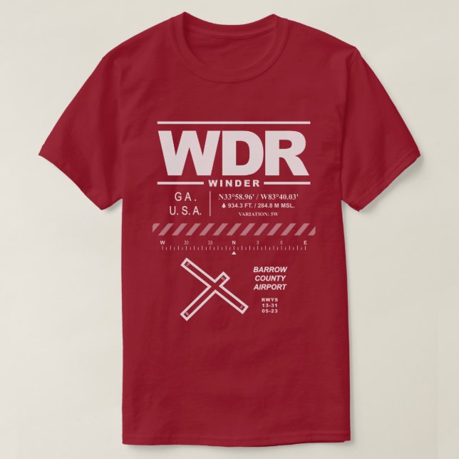 Barrow County Airport WDR T-Shirt (Design framsida)