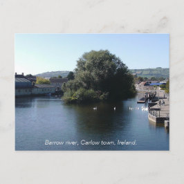 Barrow River nära Carlow town, Leinster Ireland Helg Vykort