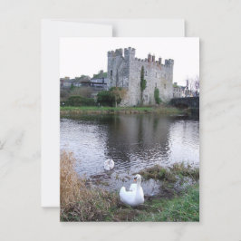 Barrow River Svan, White's Castle Athy Co. Kildare Vykort