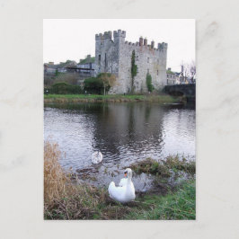 Barrow River Svan, White's Castle Athy Co. Kildare Vykort