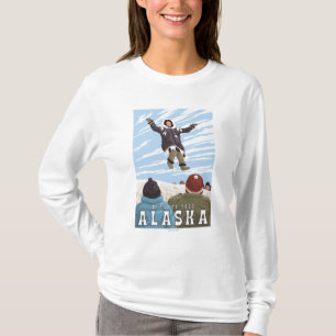 Barrow vintage resor för Alaska filtdugg Tee Shirt
