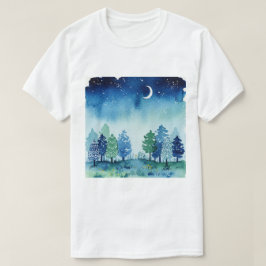 Barrskog under en stjärnhimmel t shirt