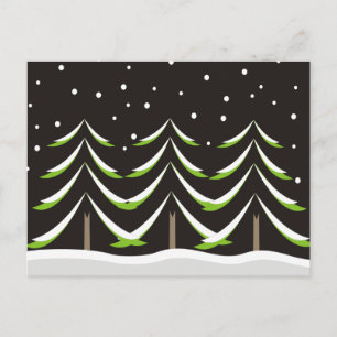 Barrträd i Wnter Vykort