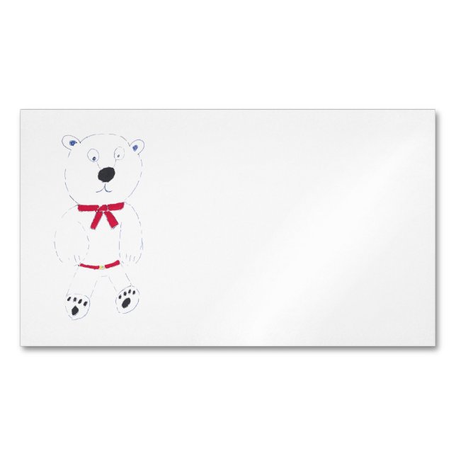Barry Bear Magnetic Affärskort Magnetiska Visitkort (Framsida)