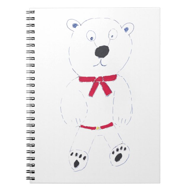 Barry Bear Spiral Notebook Anteckningsbok (Framsidan)
