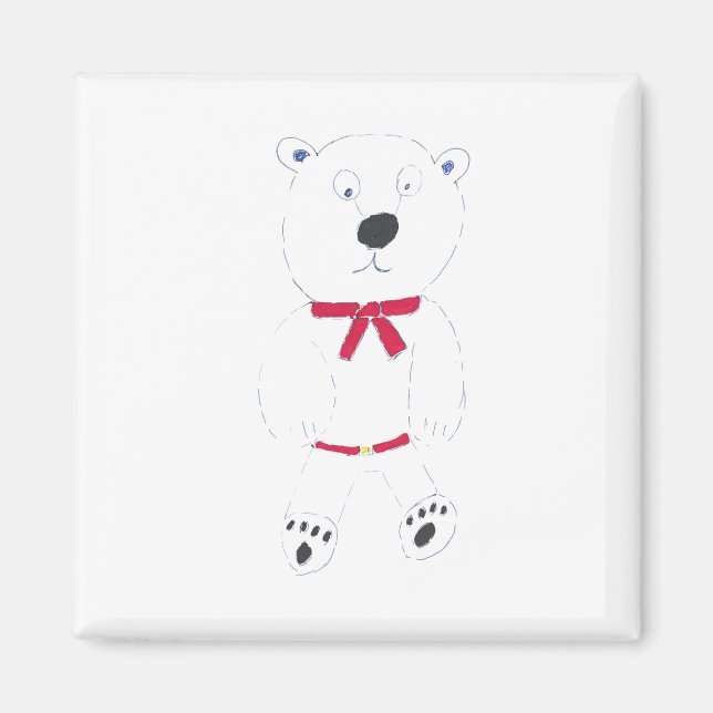 Barry Bear Square Magnet (Framsidan)