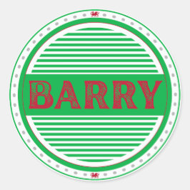 Barry City Pride Emblem – Walisisk Identitet Runt Klistermärke