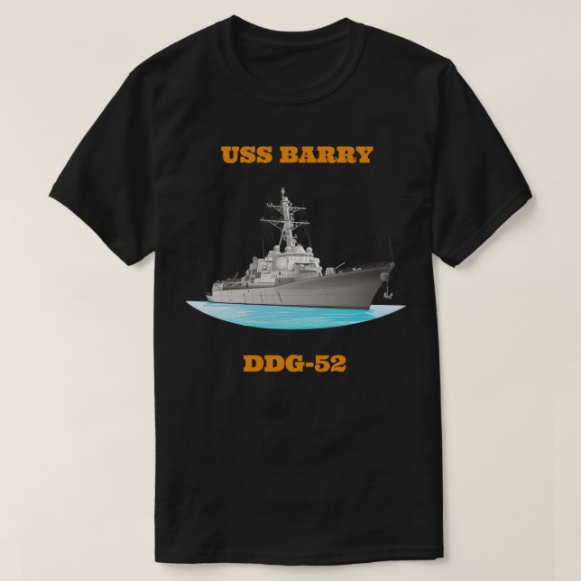 Barry DDG52 Förstörare Frakt T Shirt (Design framsida)