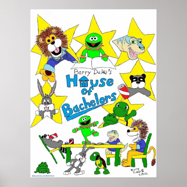 Barry Duke Poster BACHELORS HUS (Framsidan)