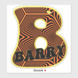 Barry Funky Namn Klistermärken