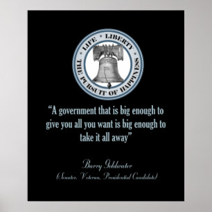 Barry Goldwater citationstecken (den stora Poster