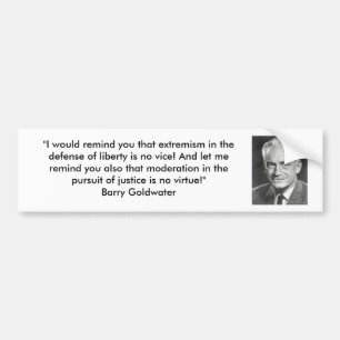 Barry Goldwater - extremism och frihet Bildekal