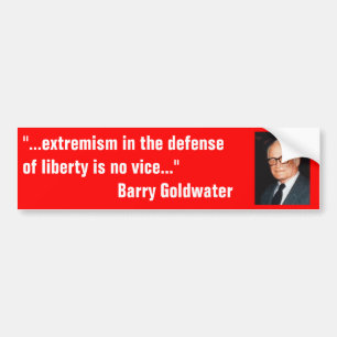 Barry_Goldwater på extremism i försvar av frihet Bildekal