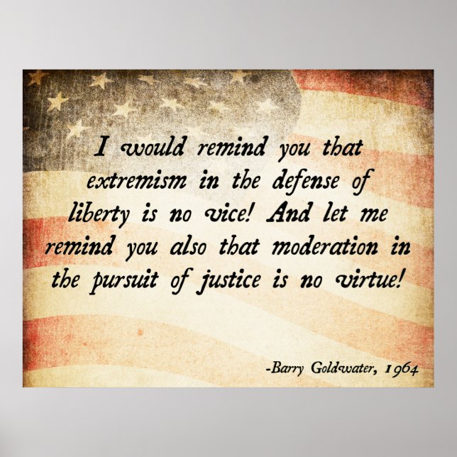 Barry Goldwater Quote Poster (Framsidan)