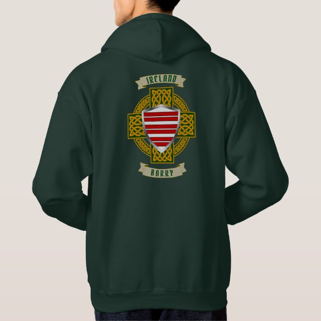 Barry Irish Shield & Celtic Kor Hoodie (Baksida)