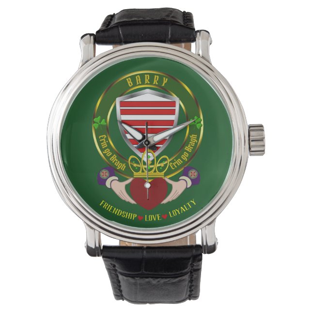 Barry Irish Shield & Claddagh Watch Armbandsur (Framsida)