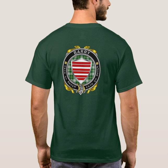 Barry Irish Shield Vuxen T-Shirt (Baksida)