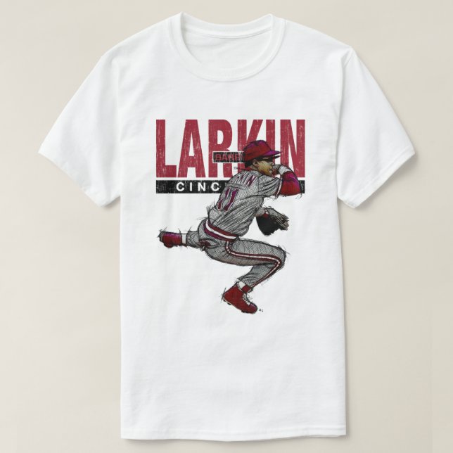 Barry Larkin Sketch T Shirt (Design framsida)