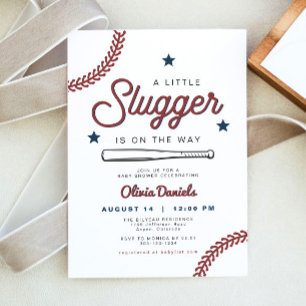 BARRY Little Slugger Baseball Baby Shower Inbjudningar