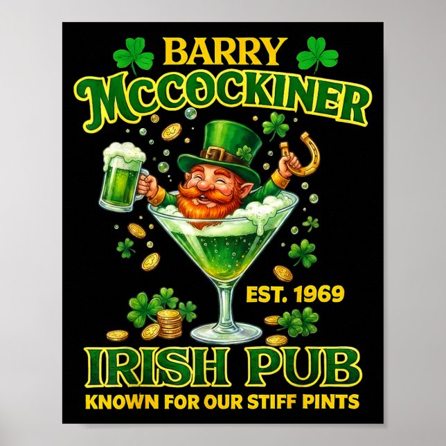 Barry mccockiner mcconconner irländsk pub rolig sa poster (Framsidan)