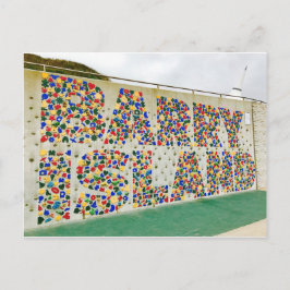 Barry ö Wales som klättrar väggvykortet Vykort