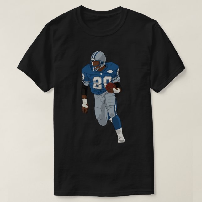 Barry Sanders Sticker T Shirt (Design framsida)