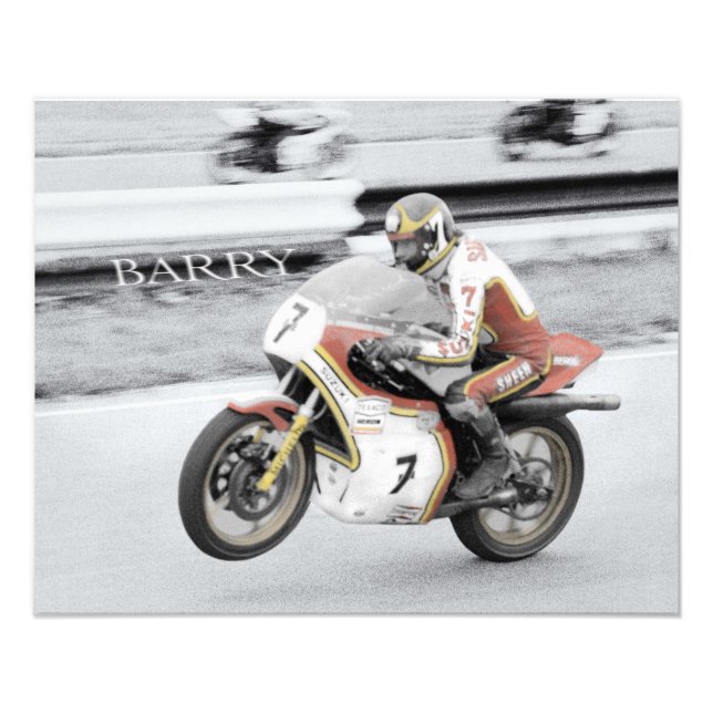 Barry Sheene Fototryck (Framsidan)