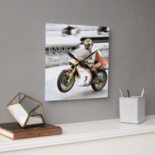 Barry Sheene Fyrkantig Klocka