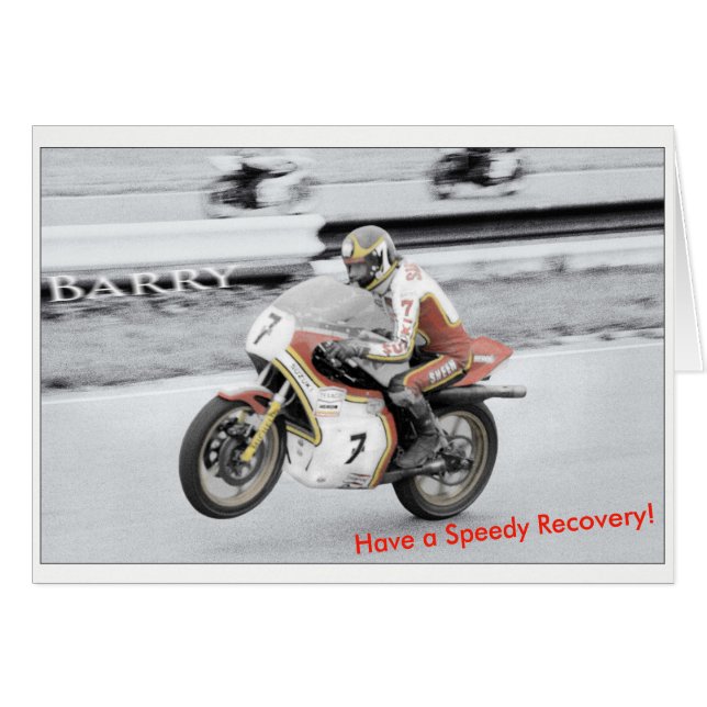Barry Sheene Hälsningskort (Framsidan Horizontal)