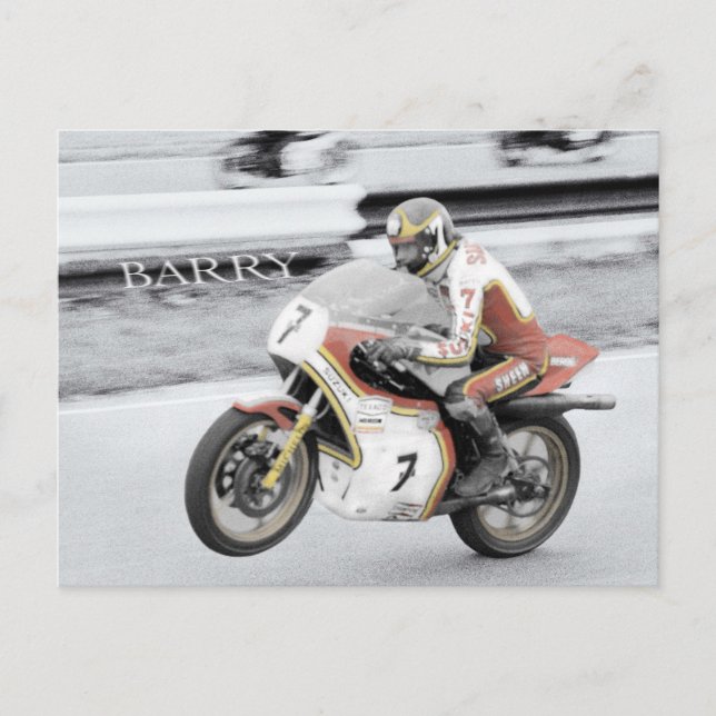Barry Sheene Vykort (Framsida)