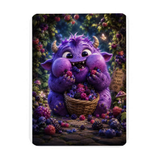 Bärrymling Söt Monster Fantasi Skogs Konst Magnet