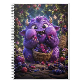 Bärrymling Söt Monster Fantasy Skogs Konst Anteckningsbok